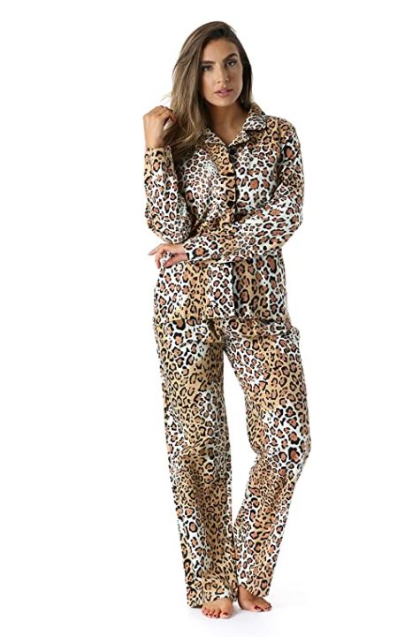 Serengeti Leopard Flannel Fleece Pajama Set | Swamp24