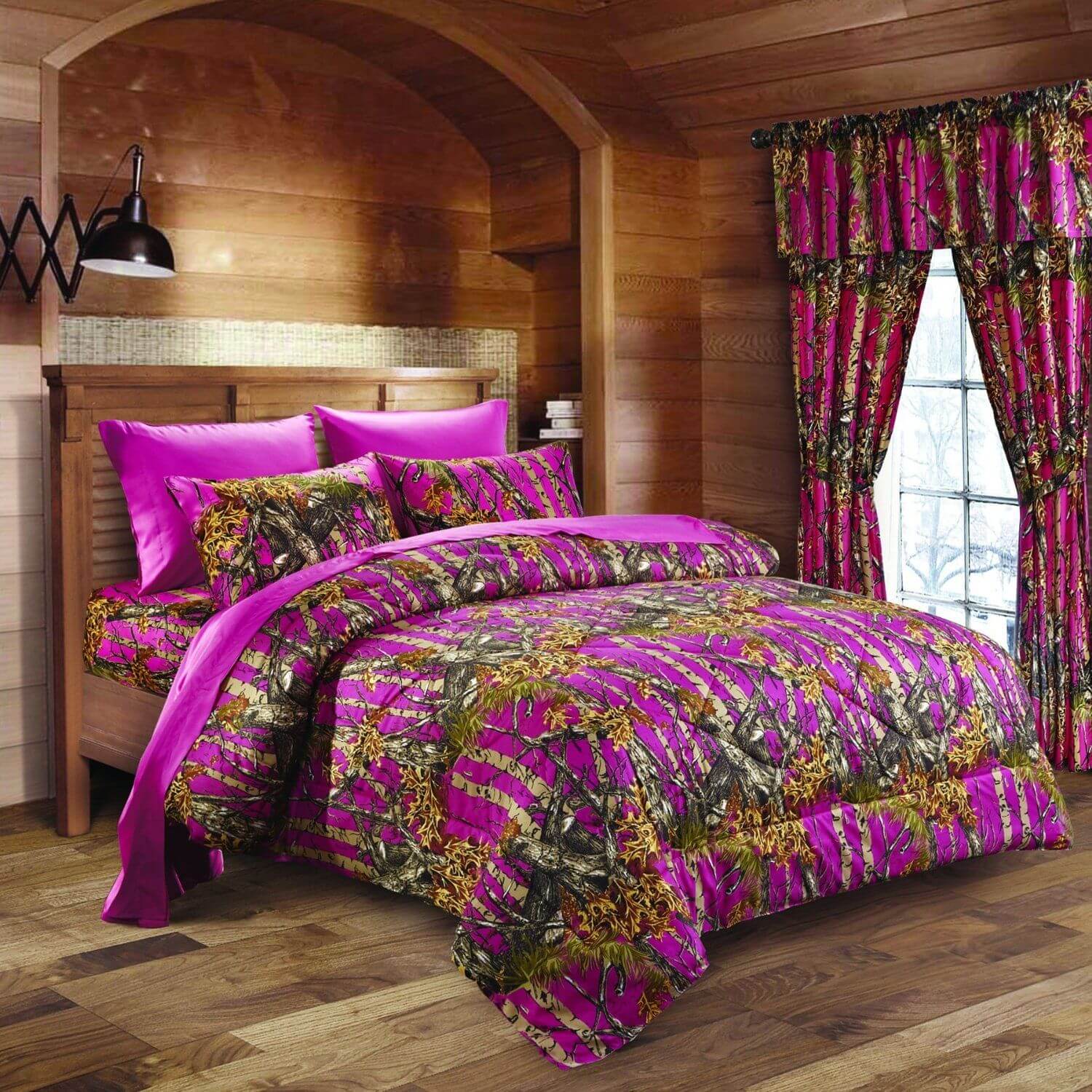 Hot Pink Camo 4 Piece Bedding Set Swamp24