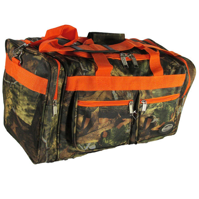 orange duffle bag