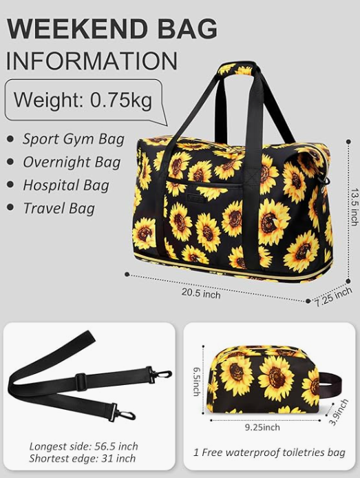Sunflower Duffel Bag - Image 4