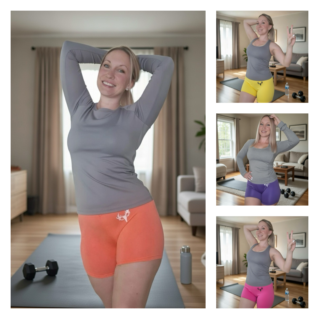 Deer Skull Yoga Shorts