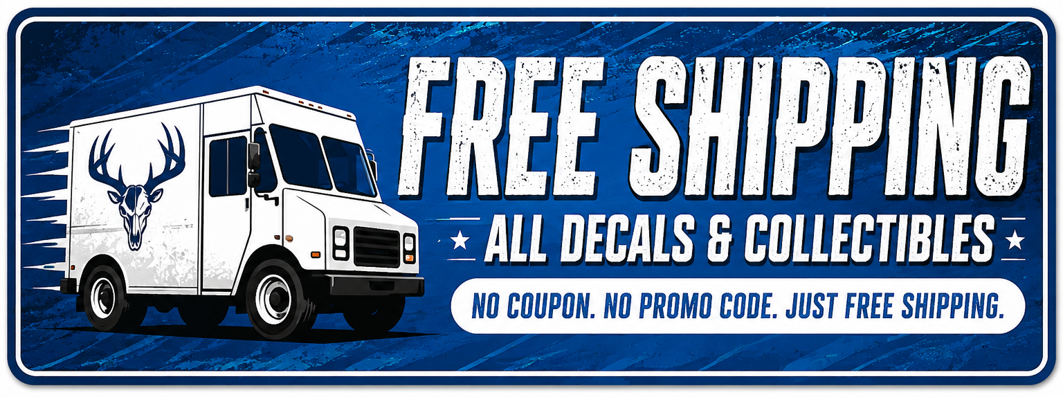 Free Shipping on all Decals & Collectibles